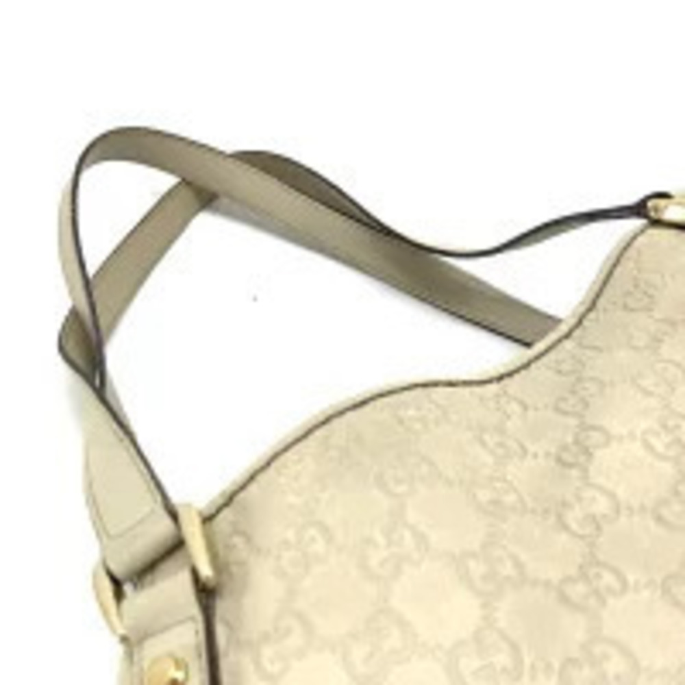 Gucci Abbey Guccissima Beige Leather Hobo Shoulder Tote Bag Handbag - Picture 7 of 8